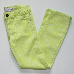 Triple Flip Boutique Girls Florescent Green Savannah Denim Pants Jeans size 8